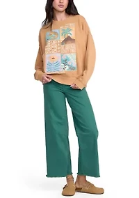 Oversized Pigment-Dyed Fleece Pullover