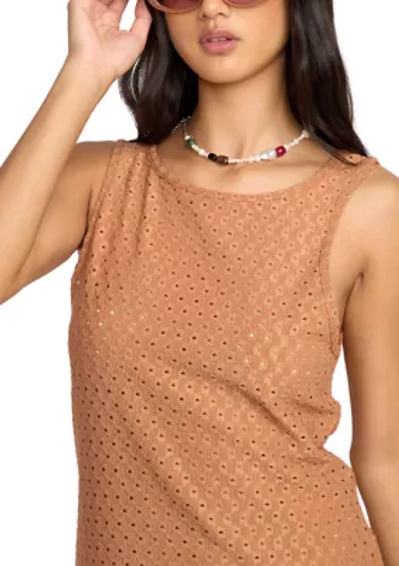 Eyelet Sun Midi Swim Coverup Dress