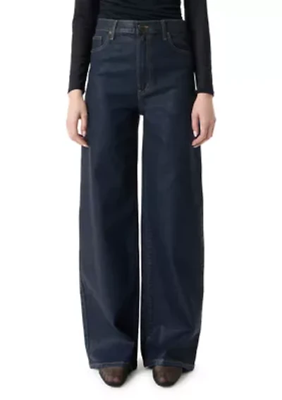 Women's High Rise Wide Leg Patch Pocket Pants