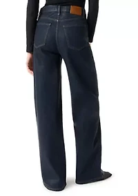 Women's High Rise Wide Leg Patch Pocket Pants