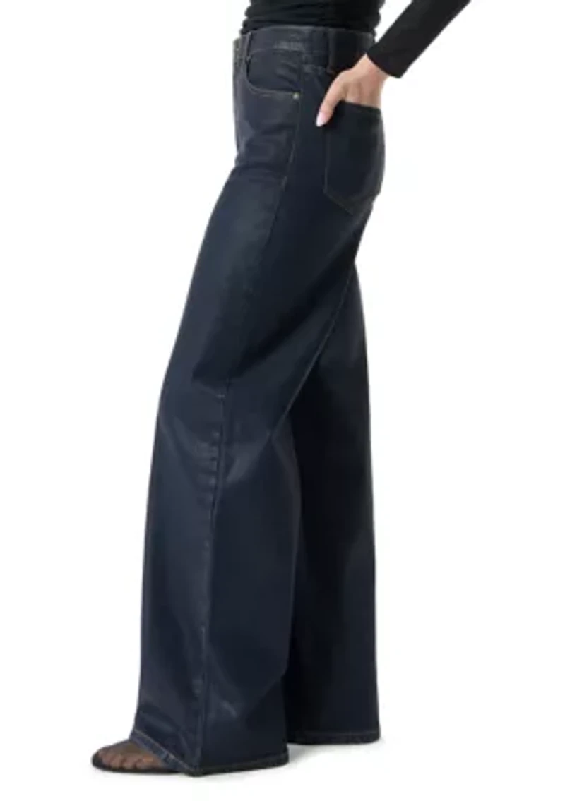 Women's High Rise Wide Leg Patch Pocket Pants