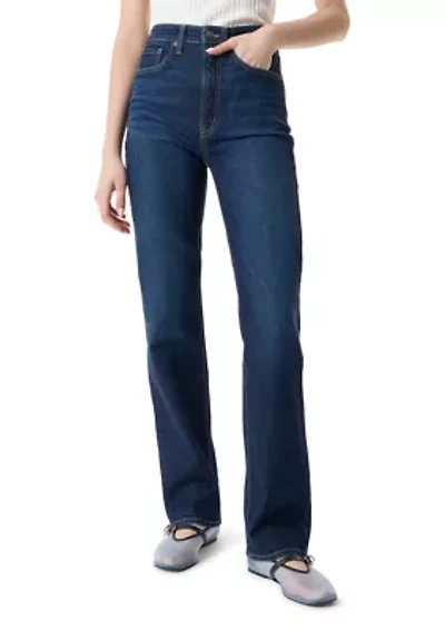 Women's High Rise Slim Straight Leopard Pants