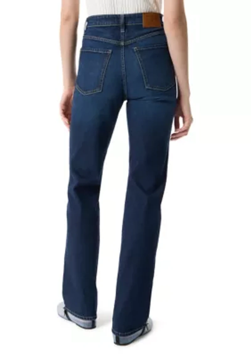 Women's High Rise Slim Straight Leopard Pants