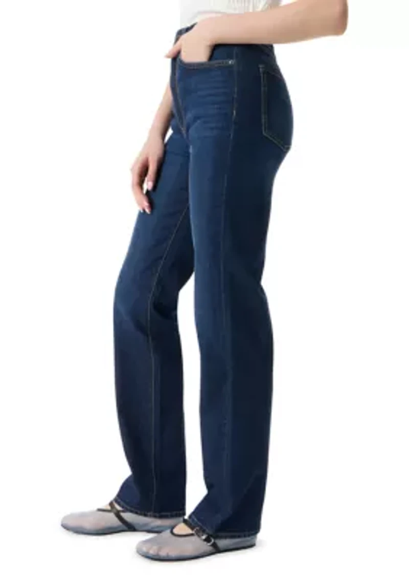 Women's High Rise Slim Straight Leopard Pants
