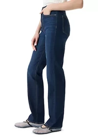 Women's High Rise Slim Straight Leopard Pants