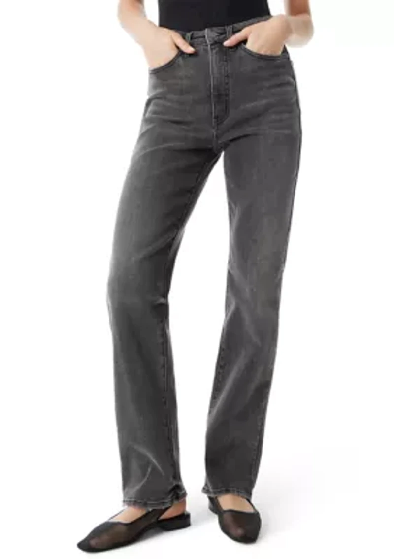 Women's High Rise Slim Straight Leg Pants