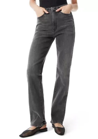 Women's High Rise Slim Straight Leg Pants