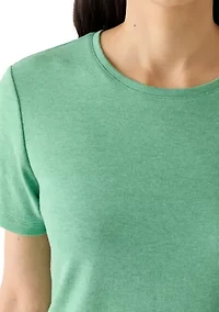 Petite Short Sleeve Crew Neck Shirt