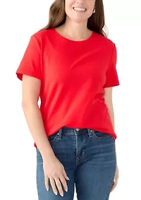 Petite Short Sleeve Crew Neck T-Shirt