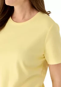 Petite Short Sleeve Crew Neck T-Shirt