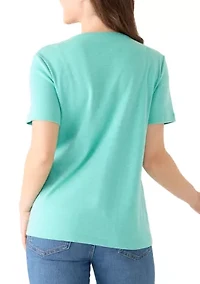 Petite Short Sleeve Heather T-Shirt