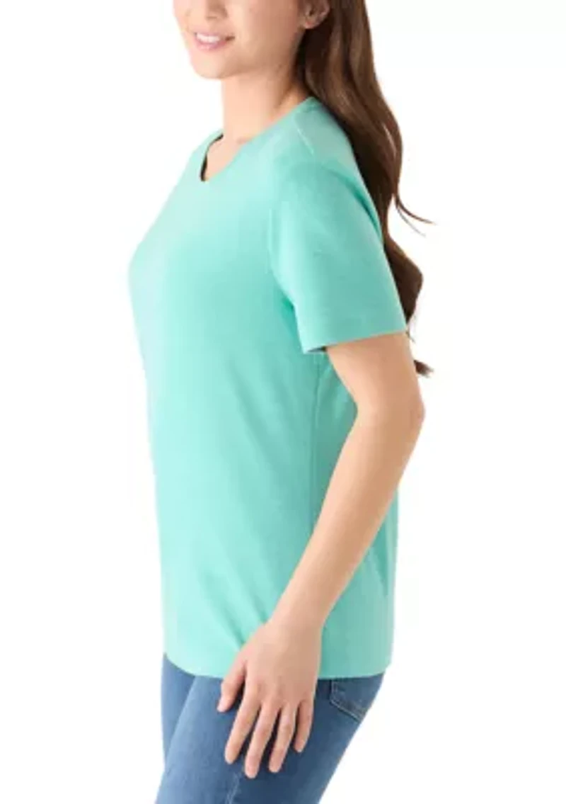 Petite Short Sleeve Heather T-Shirt