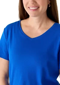 Petite V-Neck Fashion T-Shirt