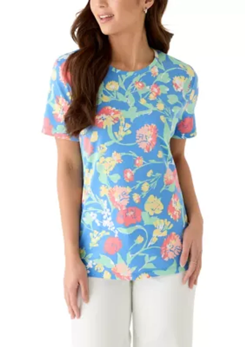 Petite Short Sleeve Print T-Shirt