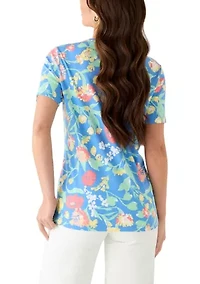 Petite Short Sleeve Print T-Shirt