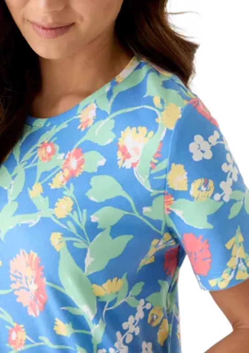 Petite Short Sleeve Print T-Shirt