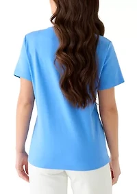 Petite Crew Neck Graphic T-Shirt