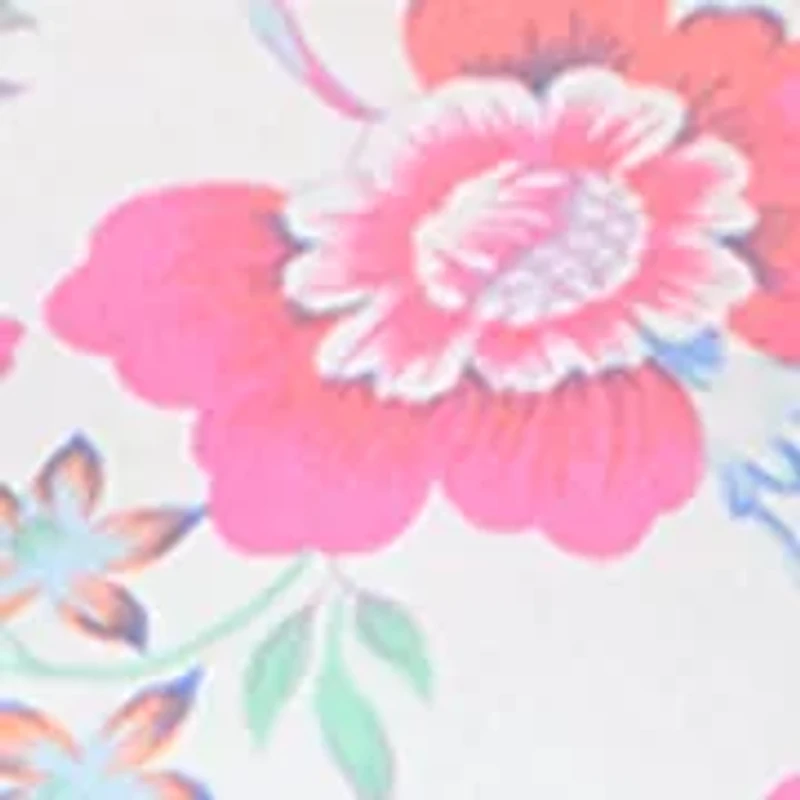 Petite Elbow Sleeve Print T-Shirt with Scallop Trim