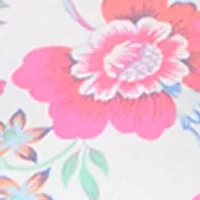 Petite Elbow Sleeve Print T-Shirt with Scallop Trim