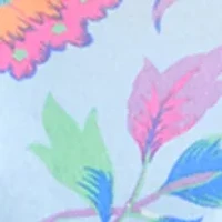 Petite Elbow Sleeve Print T-Shirt with Scallop Trim