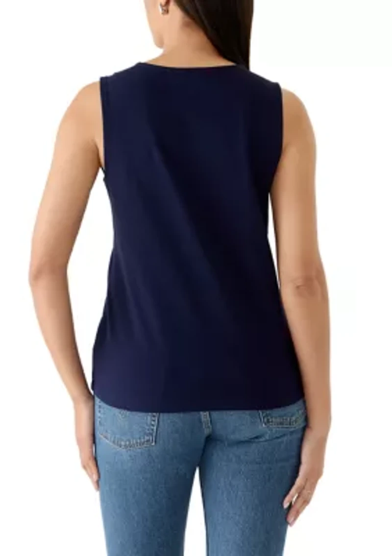 Women's Split Neck Tank Top