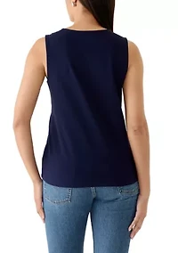 Women's Split Neck Tank Top