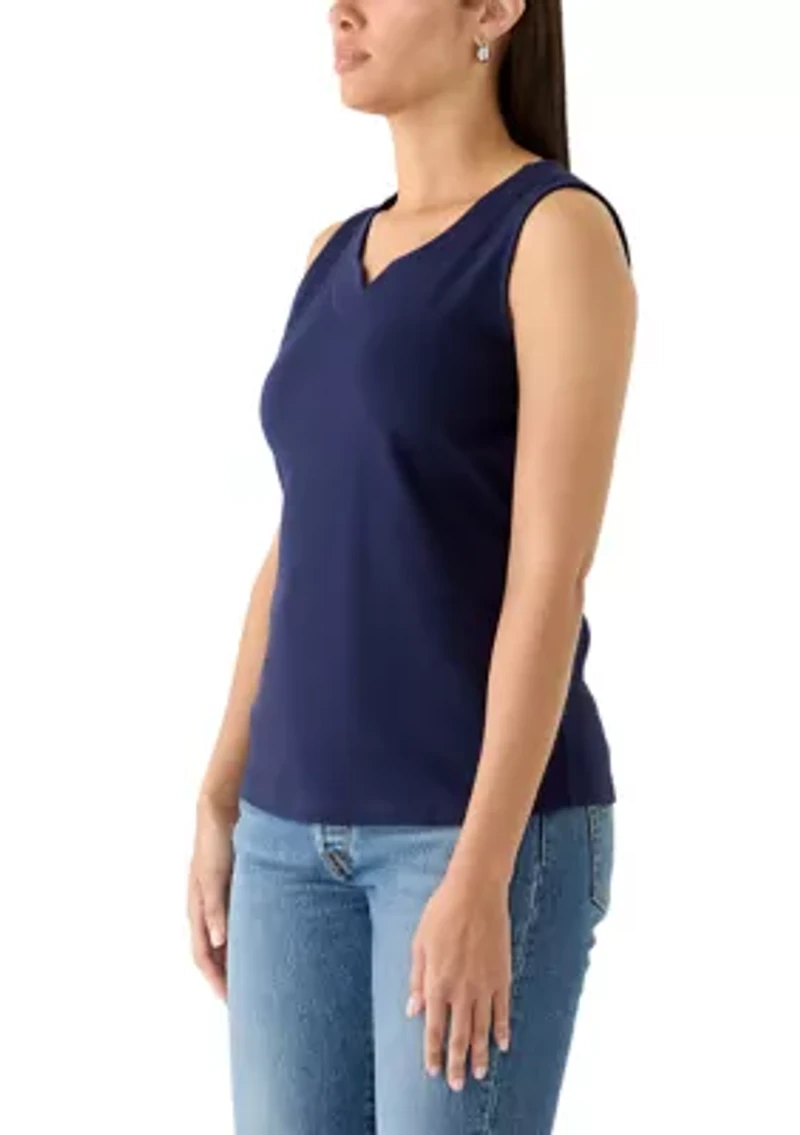 Women's Split Neck Tank Top