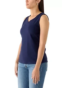 Women's Split Neck Tank Top