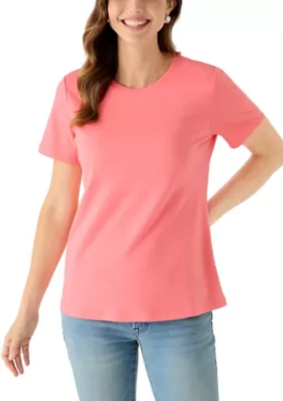 Women's Short Sleeve Crew Neck Fashion T-Shirt