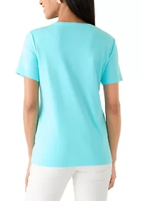 Women's Short Sleeve Crew Neck Fashion T-Shirt