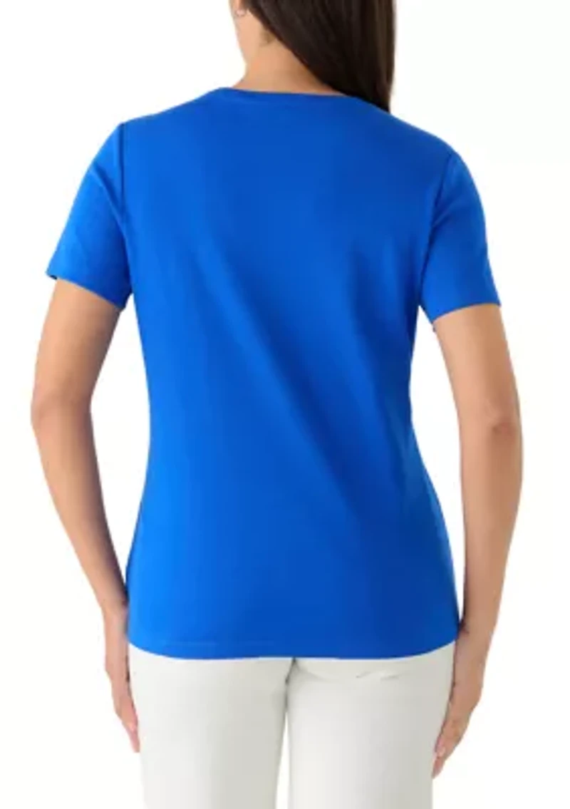 Women's Short Sleeve Crew Neck Fashion T-Shirt