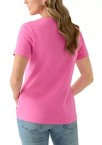Women's Short Sleeve Crew Neck Fashion T-Shirt