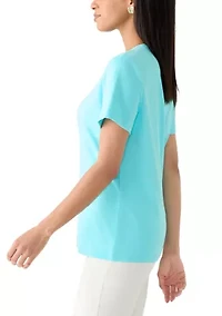 Women's Short Sleeve Crew Neck Fashion T-Shirt
