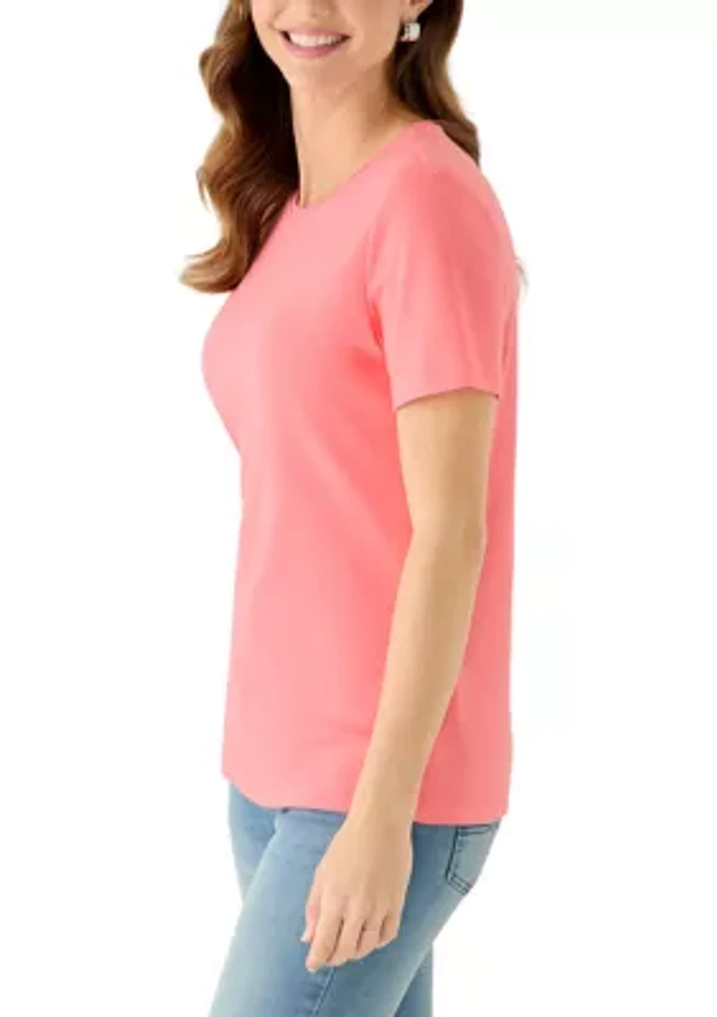 Women's Short Sleeve Crew Neck Fashion T-Shirt