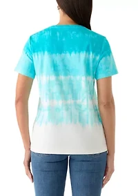 Women's Short Sleeve Crew Neck Placement Printed Top