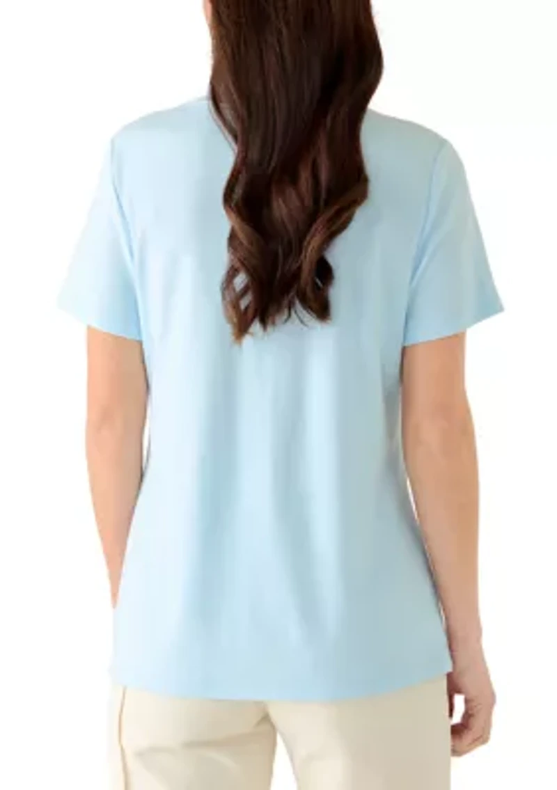 Women's Short Sleeve Crew Neck Graphic Top