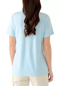 Women's Short Sleeve Crew Neck Graphic Top