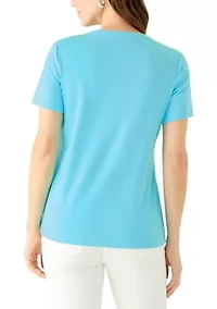 Women's Short Sleeve Crew Neck Graphic Top