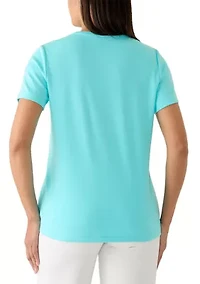 Women's Short Sleeve Crew Neck Graphic Top