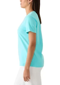 Women's Short Sleeve Crew Neck Graphic Top