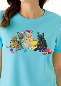 Women's Short Sleeve Crew Neck Graphic Top