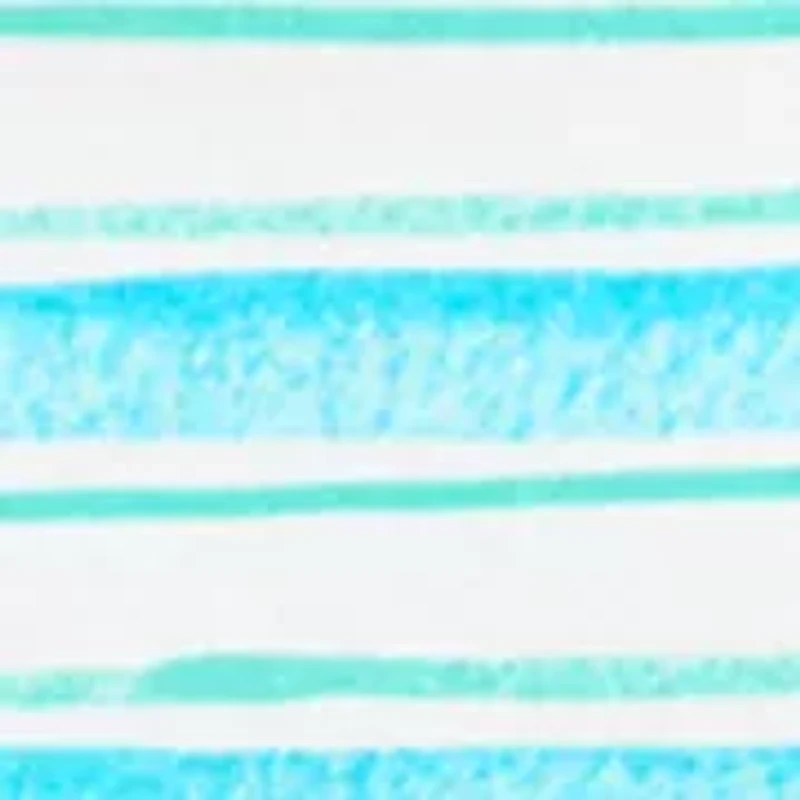 Women's Short Sleeve Crew Neck Striped Printed Top