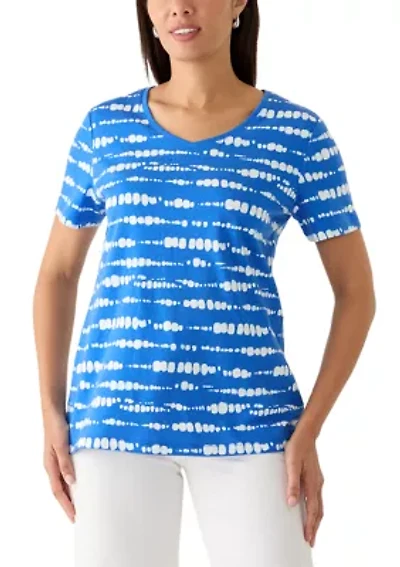 Women's V-Neck Striped T-Shirt