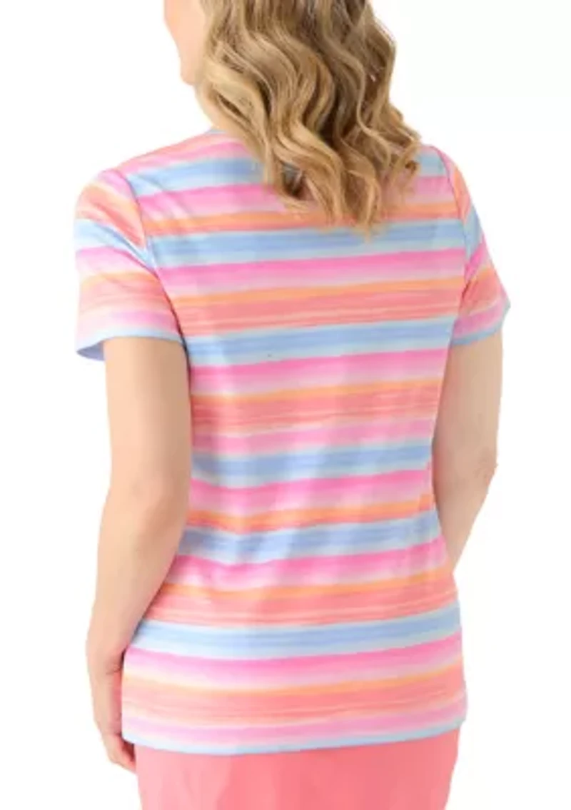 Women's V-Neck Striped T-Shirt