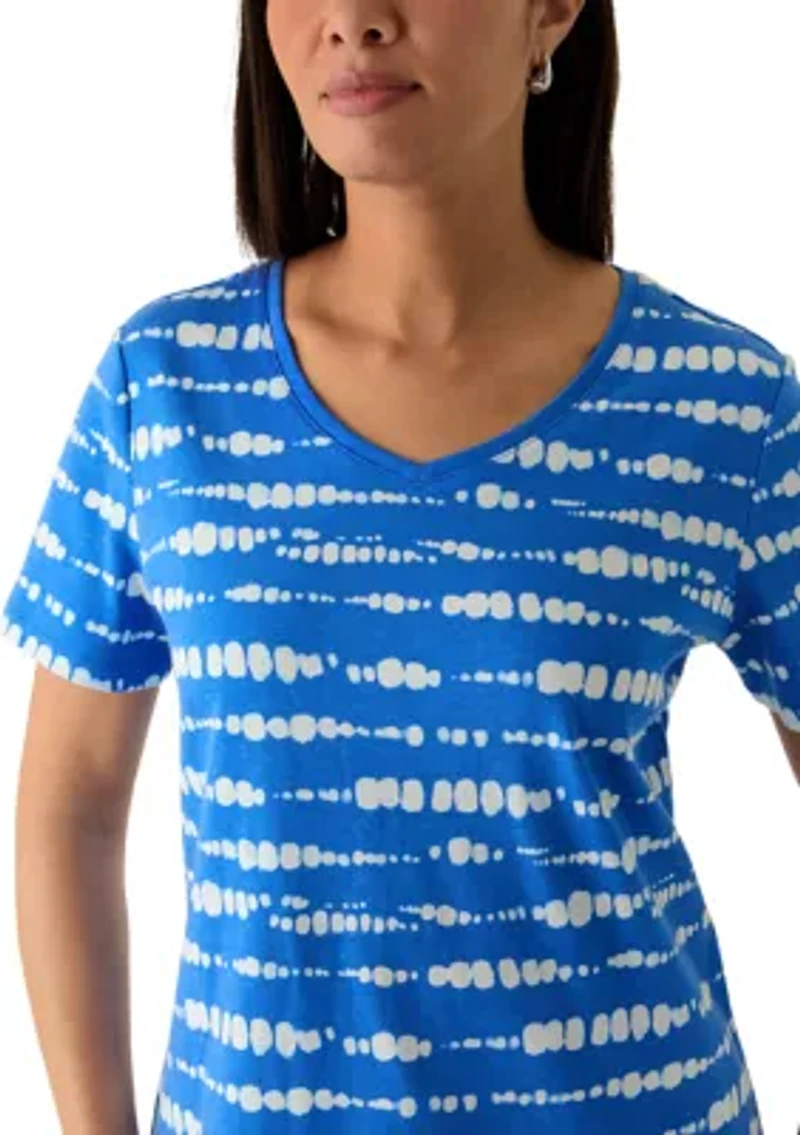 Women's V-Neck Striped T-Shirt