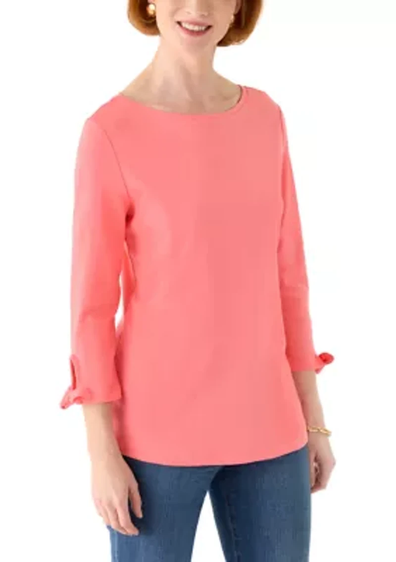 Women's 3/4 Tie Sleeve Shirt