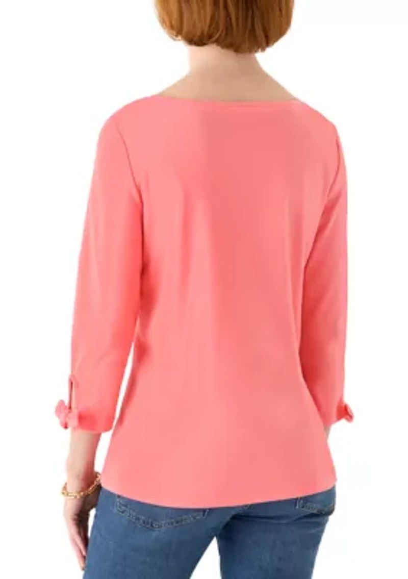 Women's 3/4 Tie Sleeve Shirt