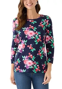 Women's 3/4 Sleeve Print Shirt