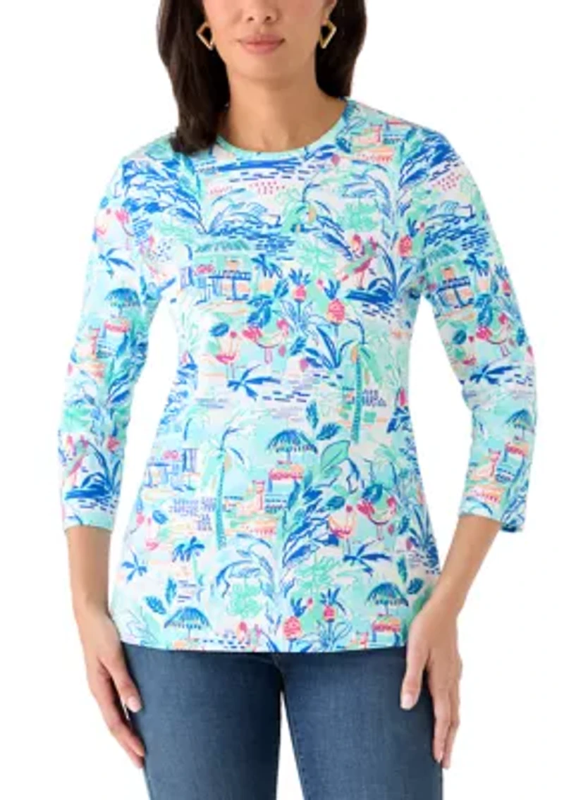 Women's 3/4 Sleeve Print Shirt