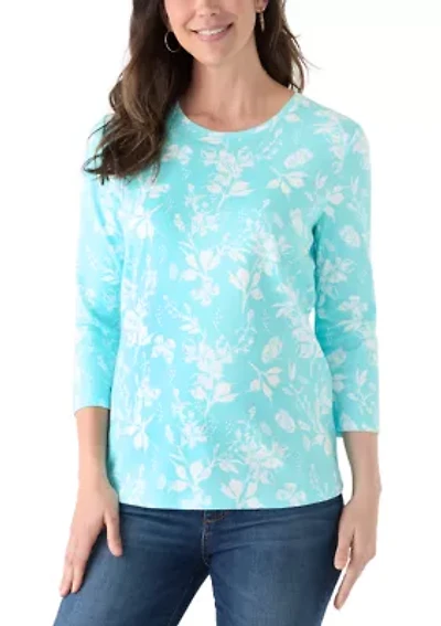 Women's 3/4 Sleeve Print Shirt